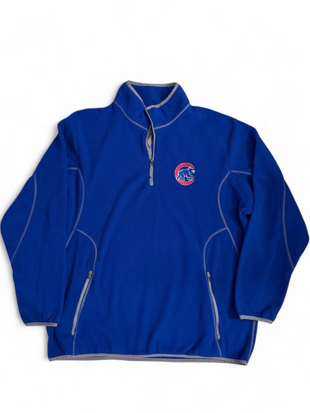 Antigua Royal Blue Chicago Cubs Half-Zip Pullover